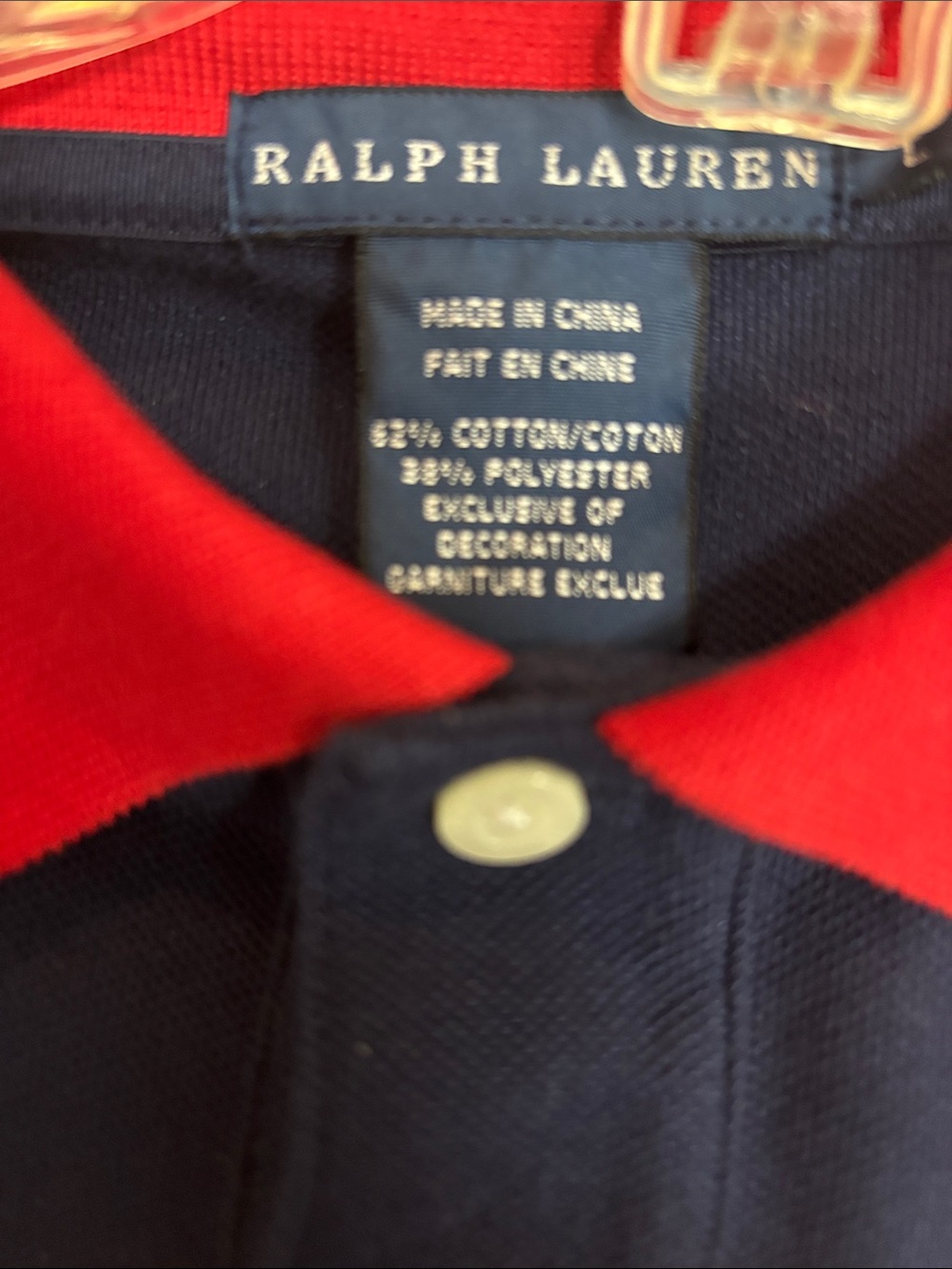 Vintage Ralph Lauren 2010 US Open Polo Shirt with Diagonal Color-Block Design Lg - Picture 6 of 8